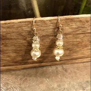 Vintage bead earrings with new hooks